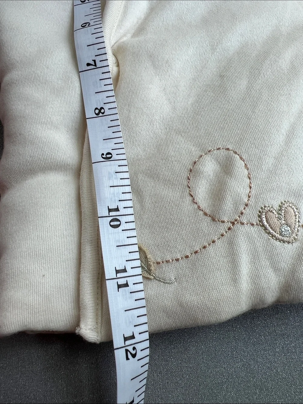 Natures Purest | Cream Hooded Baby Puffer Coat Heart Embroidery NWT Size 3-6M